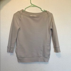 3/4 Sleeve sweatshirt with pockets. JCrew. XS Gray
